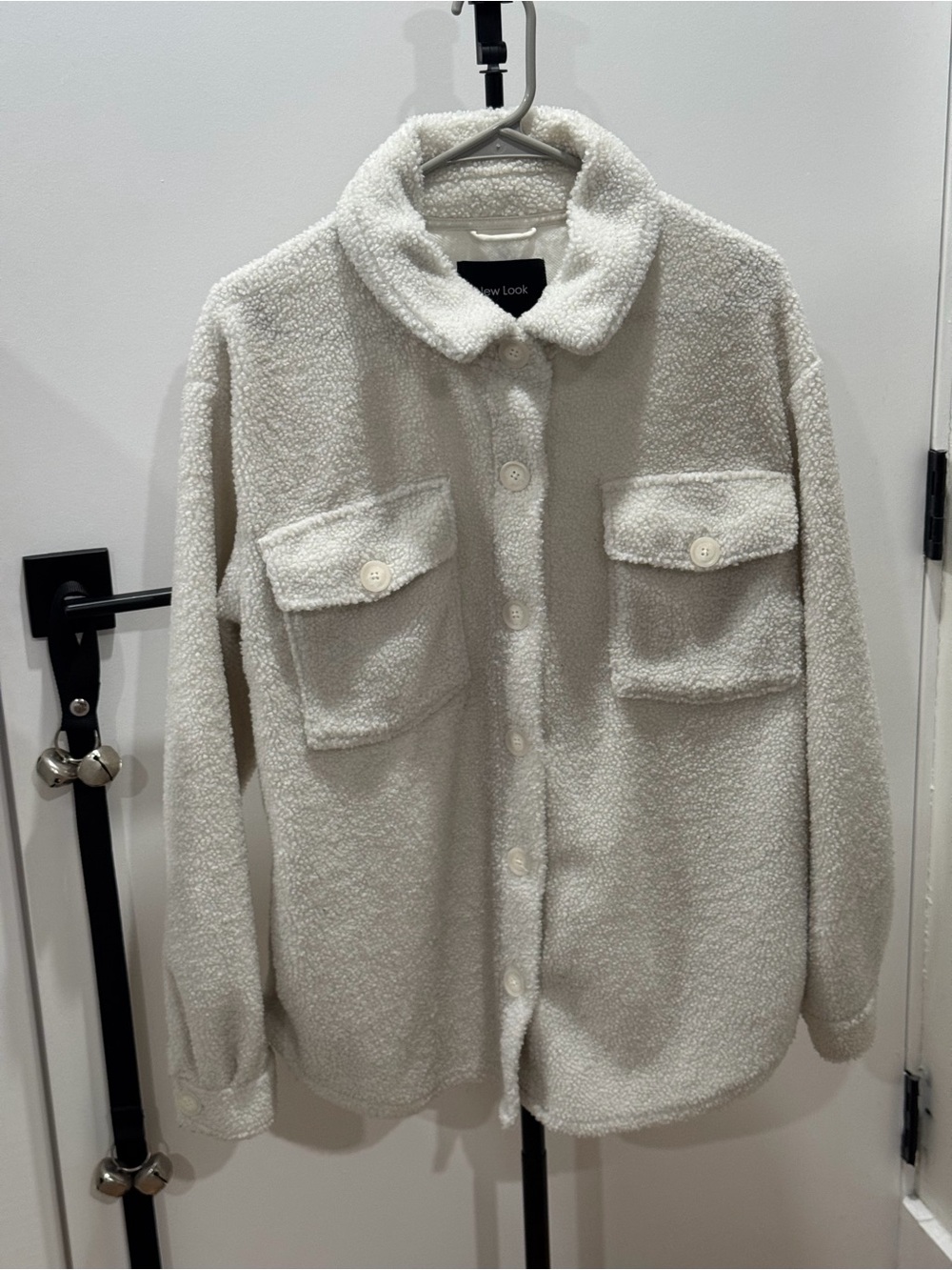 New Look Cream Teddy Sherpa Shacket